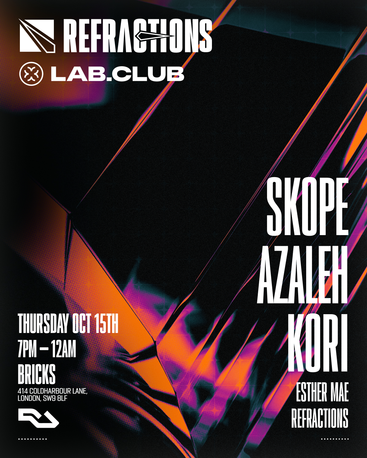 Artwork for Refractions x Lab.Club present: Skope, Azaleh & Kori